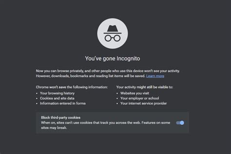 Browse in Incognito mode